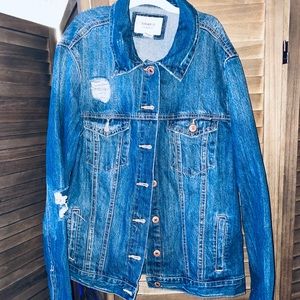 Forever 21 distressed jean jacket